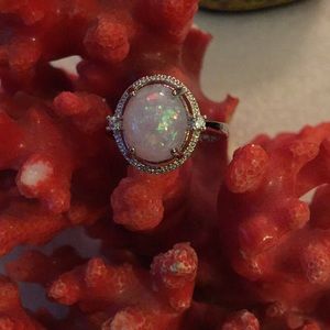 925 lab opal ring